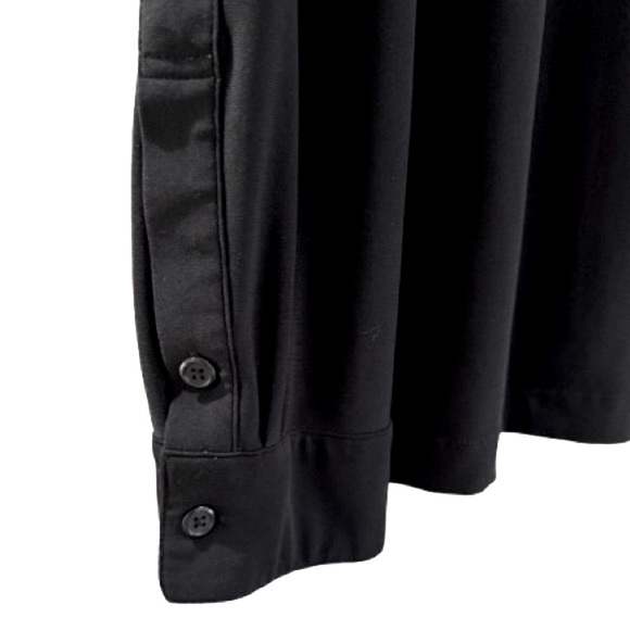 👕🏢 NORMA KAMALI Black Button Down Premium Stretch Shirt | XXL Luxe Workwear - Picture 3 of 3